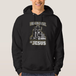 Ich fahre mit Diesel und Jesus Hoodie
