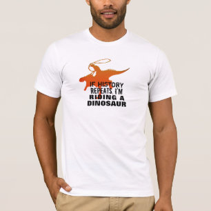 Ich fahre mit einem lustigen Dinosaurier-T - Shirt
