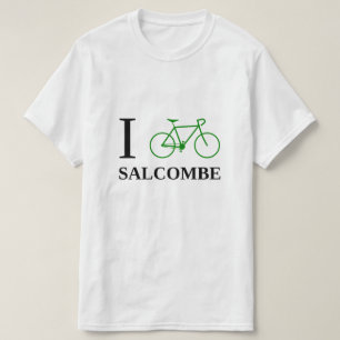 Ich fahre SALCOMBE rad (grüne Fahrrad-Ikone) T-Shirt