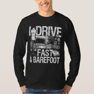 Ich fahre Schnell- & Barefoot Nähmaschine Naht T-Shirt