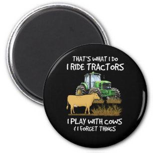 Ich fahre Traktoren, die ich mit Kühen spiele, ich Magnet