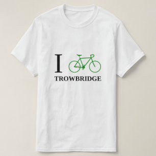 Ich fahre TROWBRIDGE rad (grüne Fahrrad-Ikone) T-Shirt