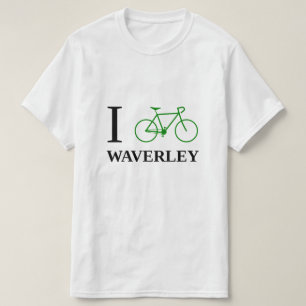 Ich fahre WAVERLEY rad (grüne Fahrrad-Ikone) T-Shirt