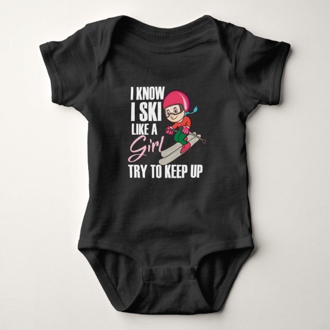 Ich fahre wie ein Mädchen, um die Neuheit des Spaß Baby Strampler (Vorderseite)