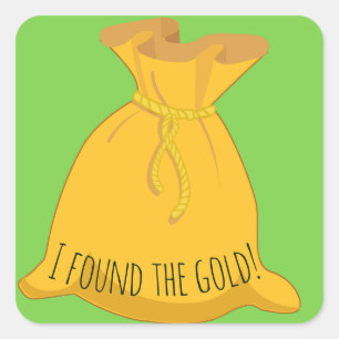 Ich fand den goldenen St. Patrick's Day Quadratischer Aufkleber