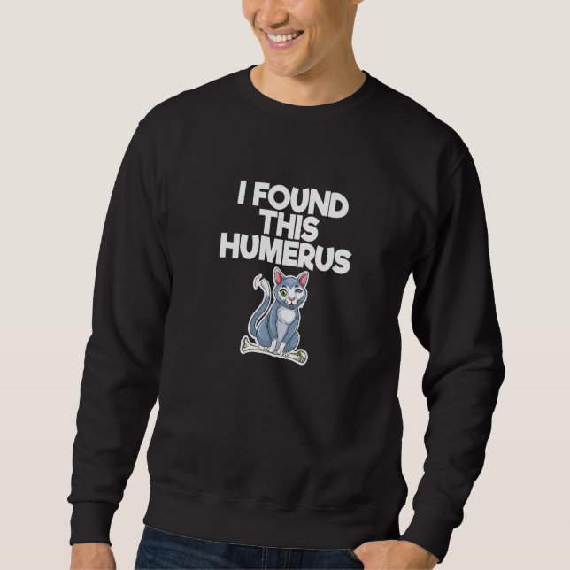 Ich fand diese Humerus Halloween Katze Fanatic Sweatshirt (Vorderseite)