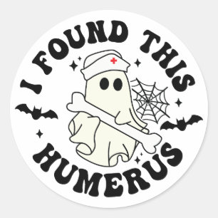 Ich fand diese Humerus - Halloween-Niedliche Geist Runder Aufkleber