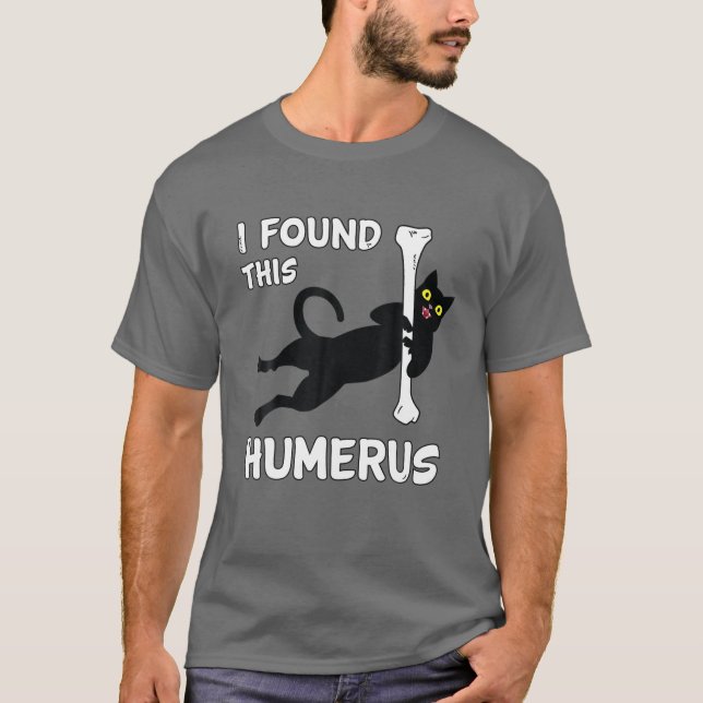Ich fand diese humerus lustige Halloween Katze T-Shirt (Vorderseite)
