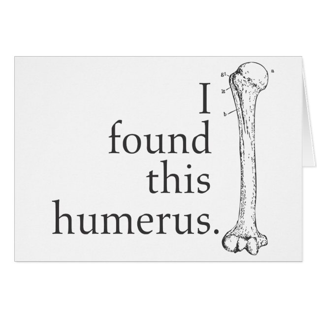 Ich fand diesen Humerus (Vorderseite (Horizontal))