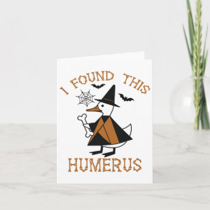 Ich fand diesen Humerus-Ente lustigen Halloween-He Karte