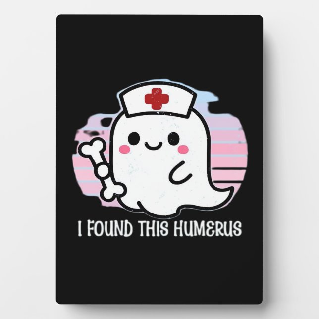 Ich fand diesen Humerus Funny Halloween Nurse Ghos Fotoplatte (Vorderseite)