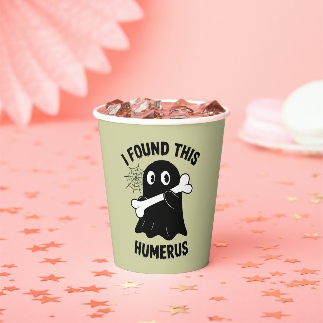 Ich fand diesen Humerus Halloween-Geist Pappbecher (Insitu)