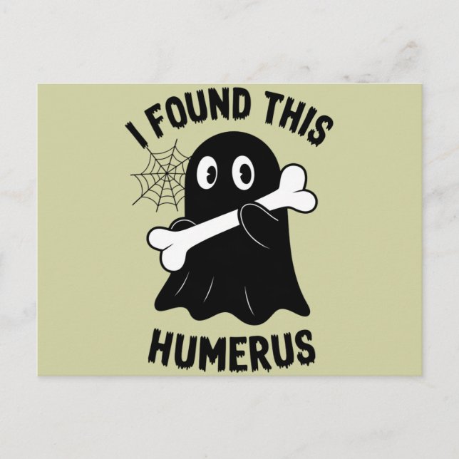 Ich fand diesen Humerus Halloween-Geist Postkarte (Vorderseite)