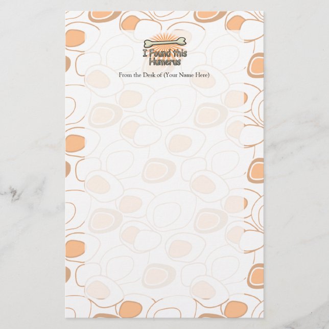 Ich fand diesen Humerusknochen, lustig Briefpapier (Vorderseite)