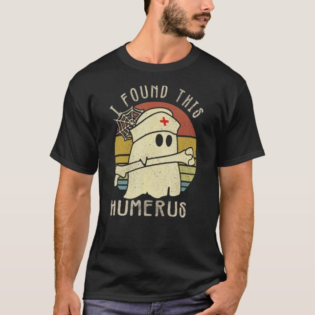 Ich fand dieses Humerus Boo Ghost Halloween-Kostüm T-Shirt (Vorderseite)