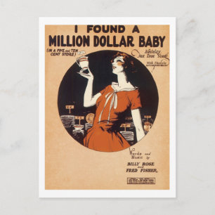 Ich fand ein Vintage-Songbook "A Million Dollar Ba Postkarte