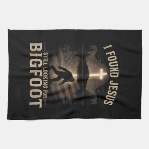 Ich fand Jesus, er sah Bigfoot immer noch lustig G Geschirrtuch