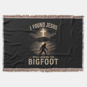 Ich fand Jesus immer noch Bigfoot ansehend lustige Decke