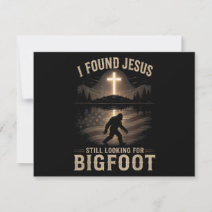 Ich fand Jesus immer noch Bigfoot lustig Glaube Save The Date