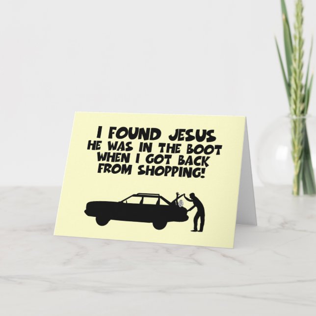 Ich fand Jesus spoof Karte (Vorderseite)