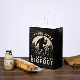 Ich fand Jesus und suche immer noch Bigfoot Sasqua Mittlere Geschenktüte