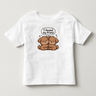 Ich fand mein Freund süßes Welpen-Besten-Freunde-T Kleinkind T-shirt