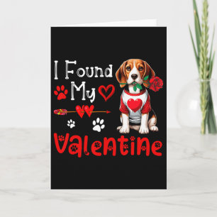 Ich fand meinen Valentinstag-Beagle mit Blumen süß Karte