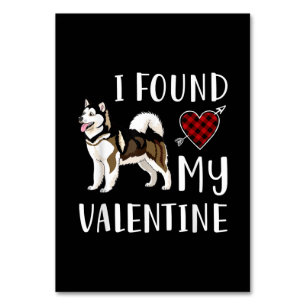 Ich fand meinen Valentinstag   Husky Lover Geschen Tischnummer