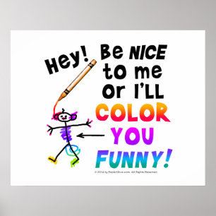 ICH FARBE DIR FARBEN! 30" x 24" ARCHIVALDRUCK Poster