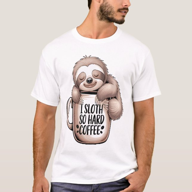 Ich Faultier ohne Kaffee T-Shirt (Vorderseite)