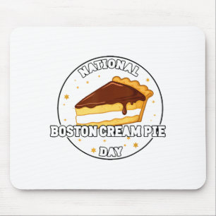 Ich feiere Nationaler Boston-Creme-E-Tag Food Cake Mousepad