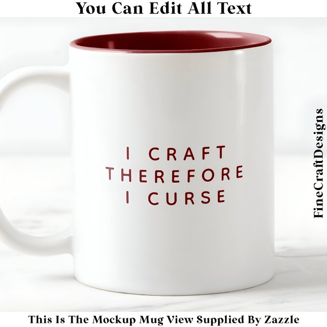 Ich fertige deshalb Fluch / Swear Funny Zitat 023 Zweifarbige Tasse (Von Creator hochgeladen)