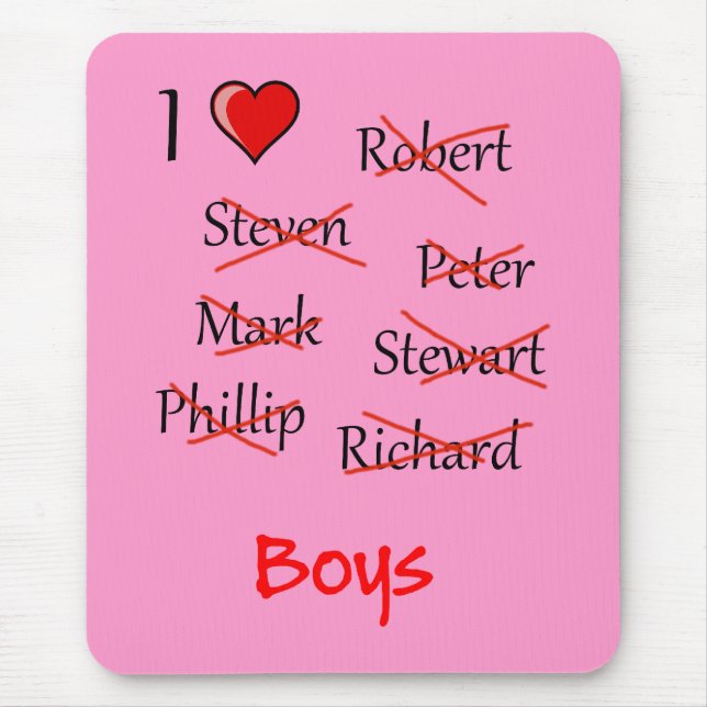 "Ich finde Boys" Mousepad (Vorne)