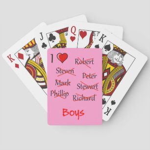 "Ich finde Boys" Spielkarten