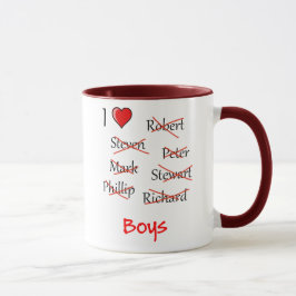 "Ich finde Boys" Tasse