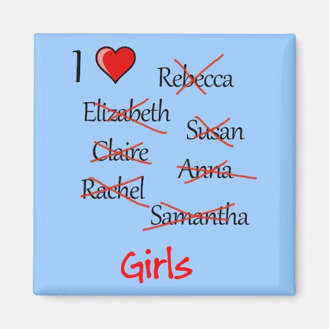 "Ich finde Girls" Magnet (Vorne)