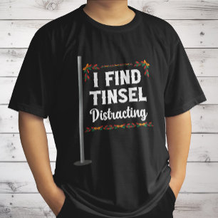 Ich finde Lametta ablenkend Weihnachtsfeier T-Shirt