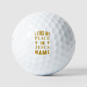 Ich finde meinen Frieden in Jesus Name Golfball