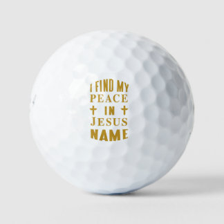 Ich finde meinen Frieden in Jesus Name Golfball
