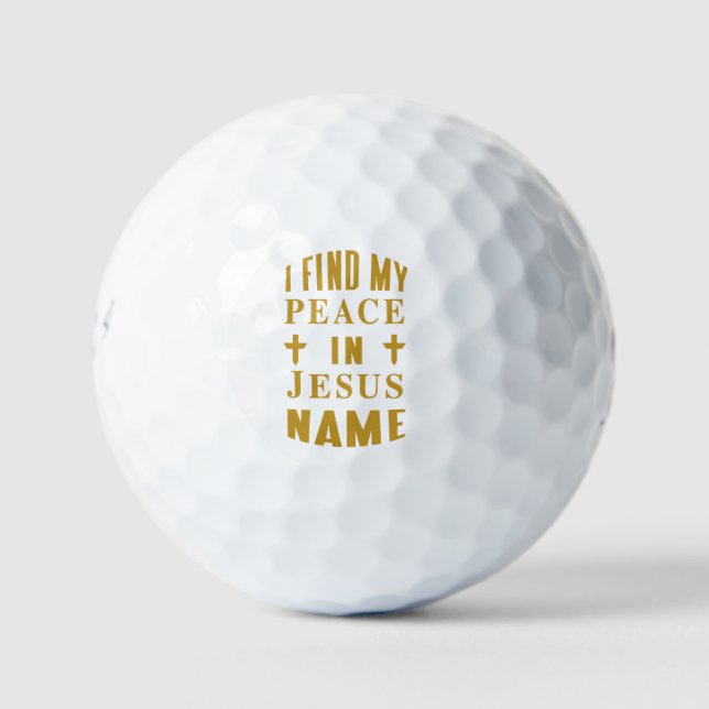 Ich finde meinen Frieden in Jesus Name Golfball (Vorderseite)