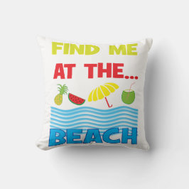 Ich finde mich im Strandhaus-Dekor Kissen