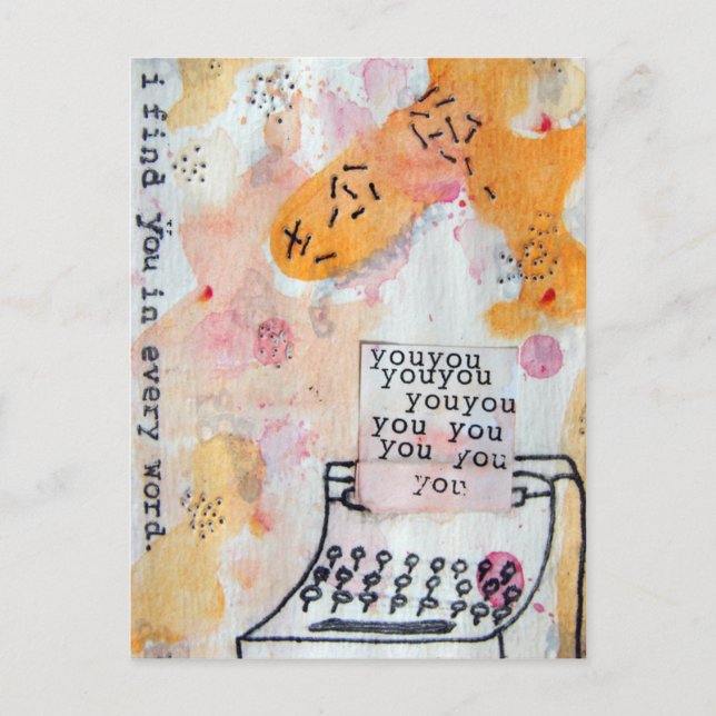 Ich finde Sie in jeder Word-Postkarte Postkarte (Vorderseite)