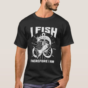 Ich fische daher Sprichwort Fischer Fischen T-Shirt