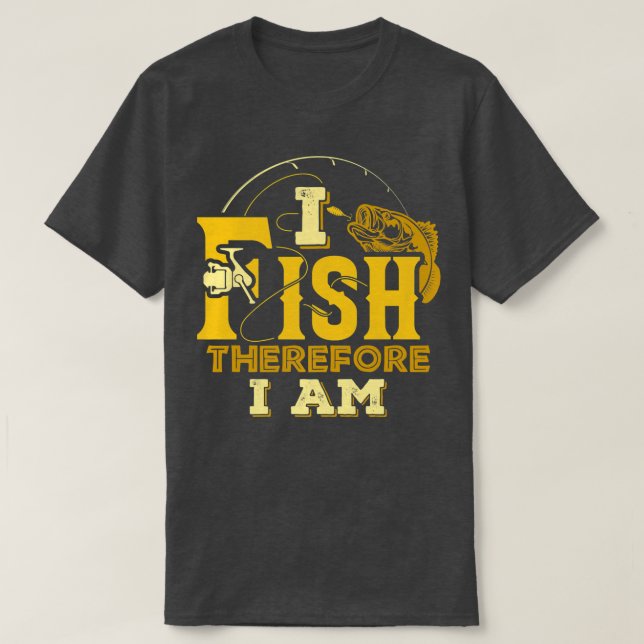Ich fische deshalb Fischfang Funny T-Shirt (Design vorne)