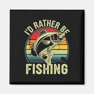 Ich fische eher Retro-Vintagen Outdoor-Fisher Magnet