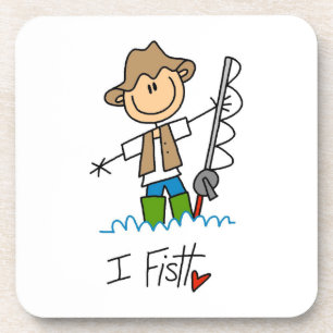 Ich fische getränkeuntersetzer