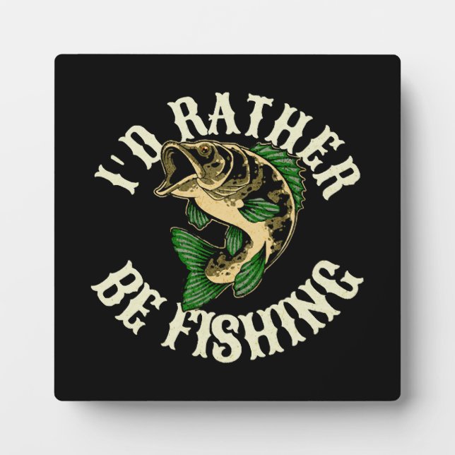 Ich fische lieber Fisch Fotoplatte (Vorderseite)