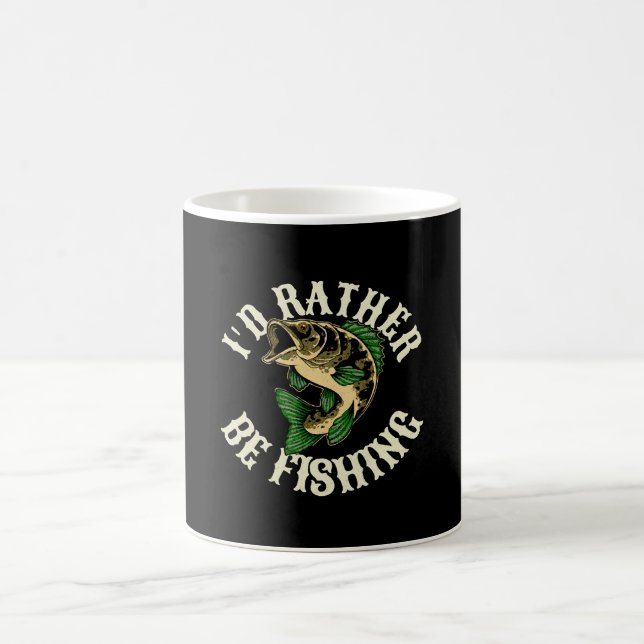 Ich fische lieber Fisch Kaffeetasse (Mittel)