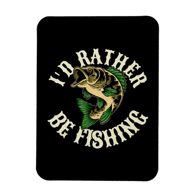 Ich fische lieber Fisch Magnet (Vertikal)