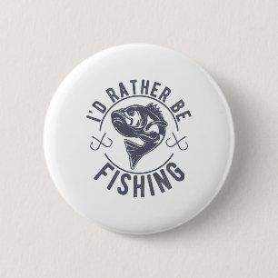 Ich fische lieber Fischiger Angler Lustiger Fischf Button